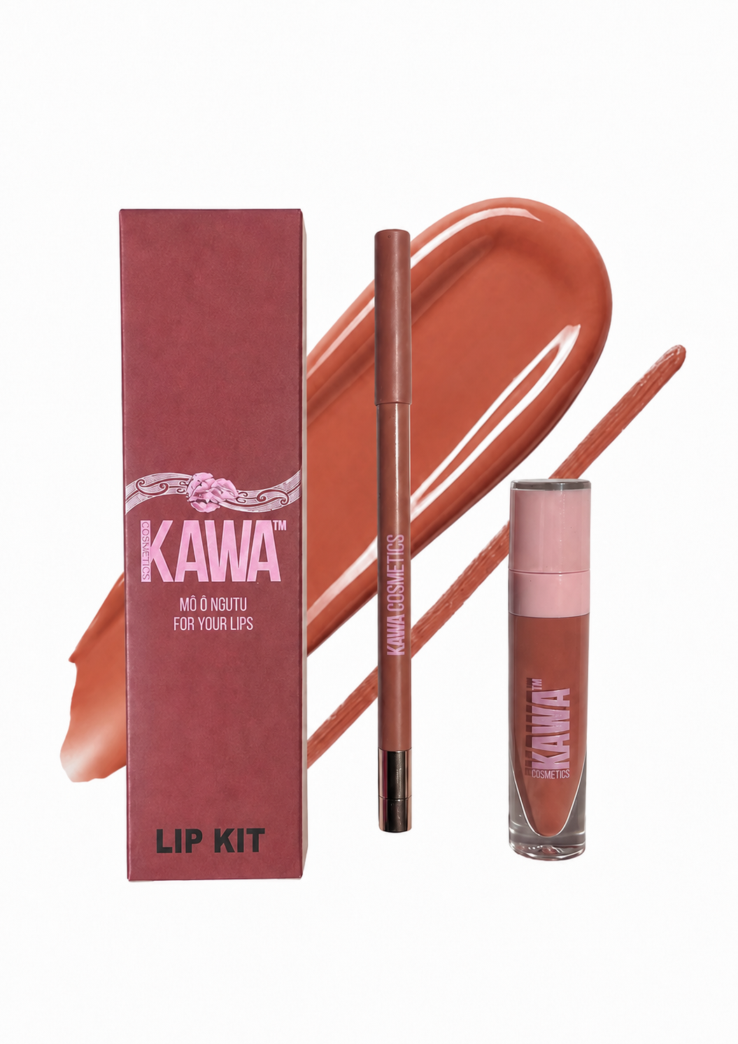 Gloss & Liner Lip Kit in Peachy/Pītiti