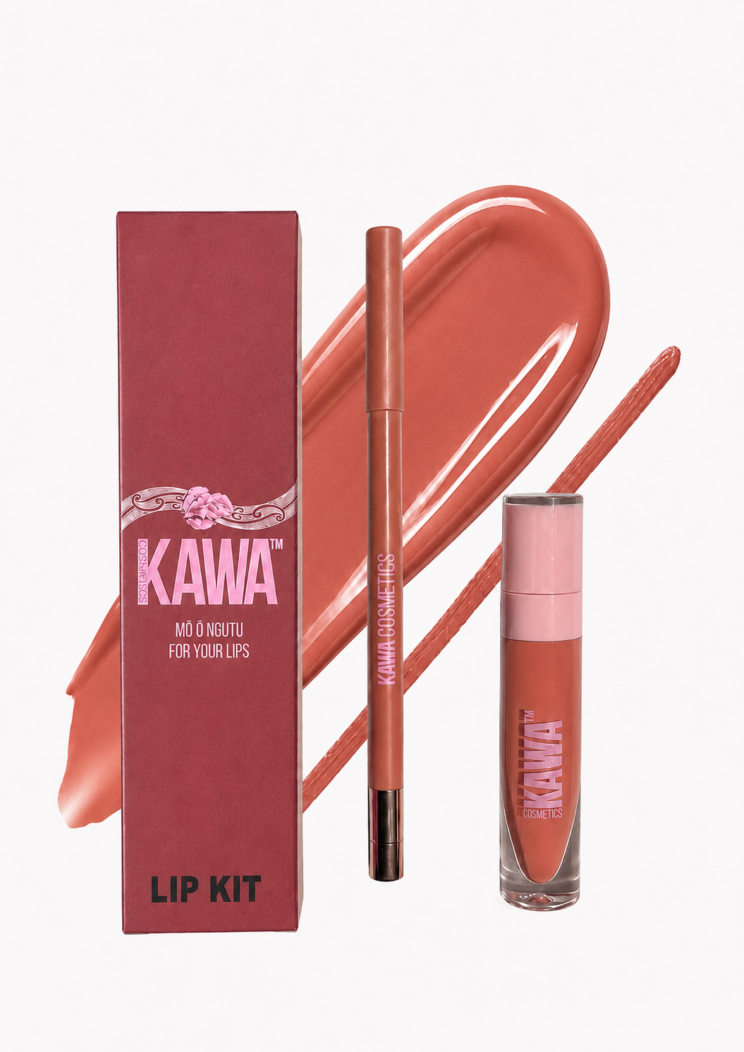 Gloss & Liner Lip Kit in Peachy/Pītiti